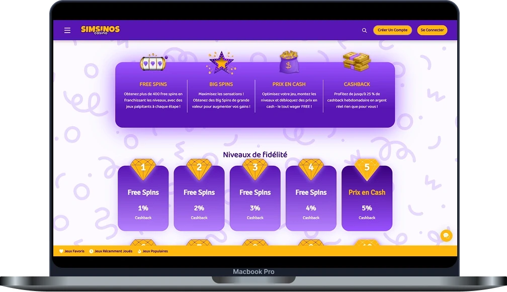 Simsinos Casino Programme de Fidélité SimsyQuest